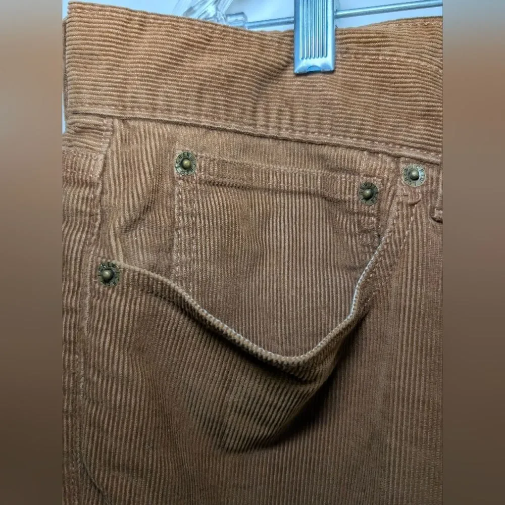 J.Crew Mens Slim Corduroy Pants W36 L30 Flex Slim Brown Minimalist Dark Academia